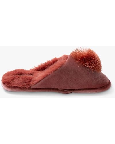 Pretty You London Coco Mule Slippers - Red