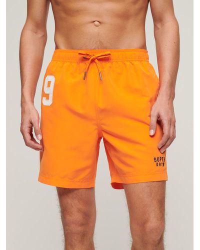 Superdry Recycled Polo 17" Swim Shorts - Orange