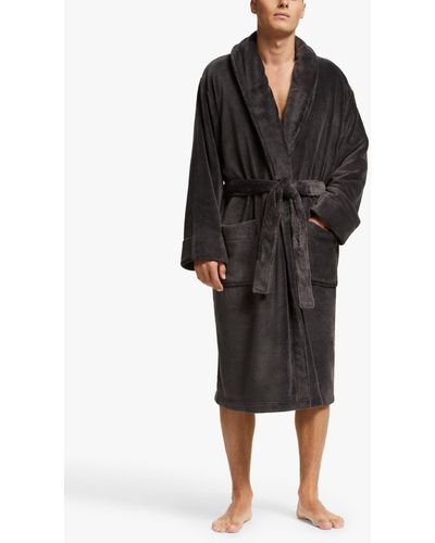 John Lewis Sheared Fleece Robe - Grey