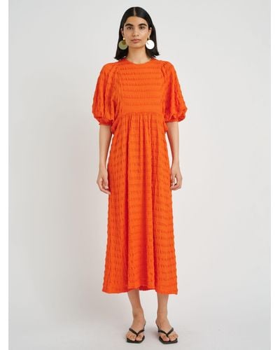 Inwear Zabelle Oversized Fit Three Quarter Sleeve Dress - Orange