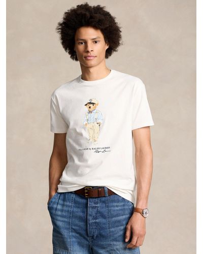 Ralph Lauren Bear Print Cotton T-shirt - Blue