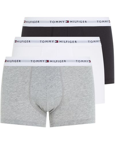 Tommy Hilfiger Essential Logo Waistband Trunks - Grey