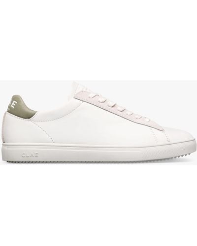 CLAE Bradley Whitel Lace Up Trainers - Natural