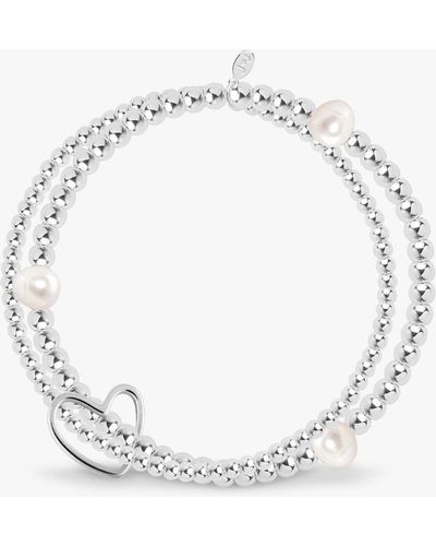 Joma Jewellery Lila White Pearl Polished Bead Bracelet