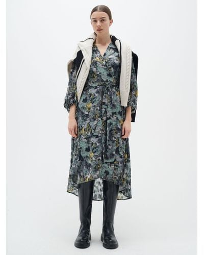 Inwear Basira Long Sleeve Midi Dress - Multicolour