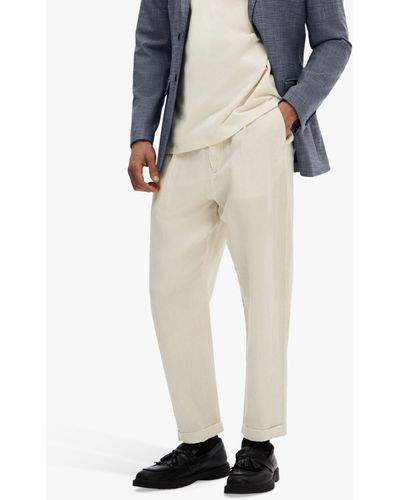 SELECTED Relaxed Chino Trousers - White