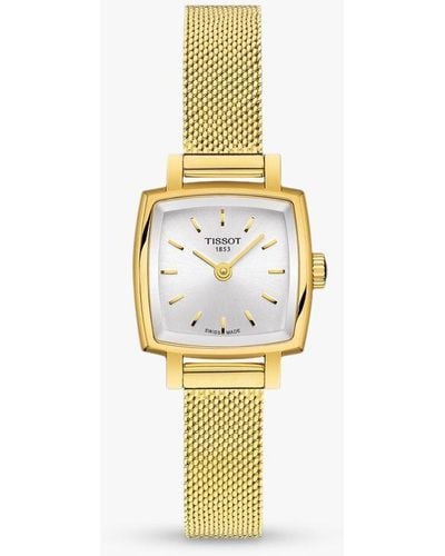 Tissot T0581093303100 Lovely Square Bracelet Strap Watch - Metallic
