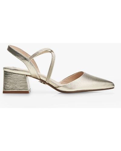 Moda In Pelle Caydence Lizard Effect Leather Court Shoes - Natural