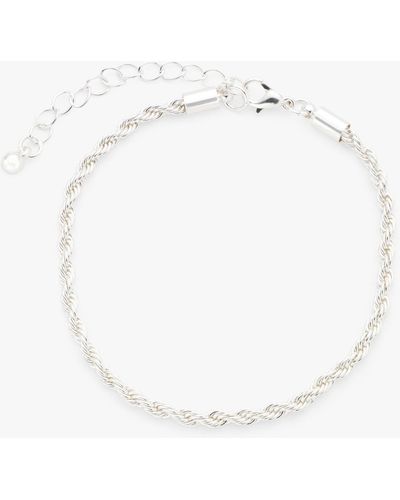 John Lewis Rope Chain Bracelet - Metallic