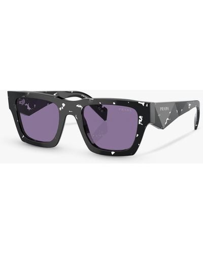 Prada Pr A06s Rectangular Sunglasses - Multicolour