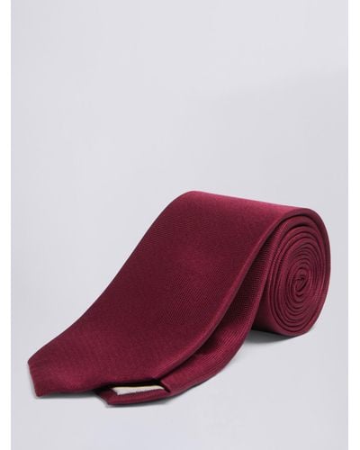 Moss Oxford Silk Tie - Red