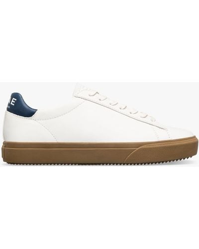 CLAE Bradley Venice Leather Lace Up Trainers - White