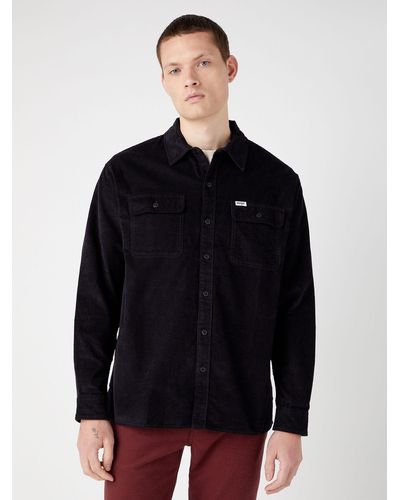Wrangler Double Pocket Relaxed Fit Shirt - Black