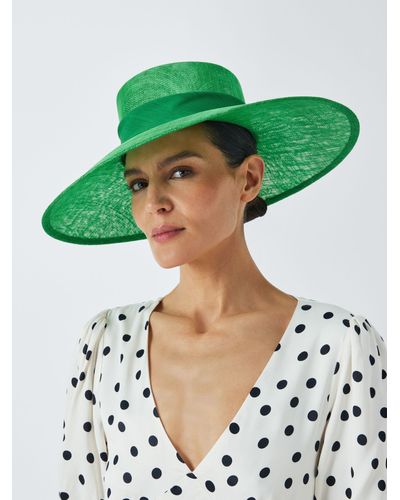 John Lewis Katy Boater Occasion Hat - Green