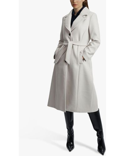 James Lakeland Button Belted Coat - White