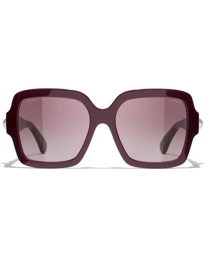 Chanel Ch5479 Square Sunglasses - Red