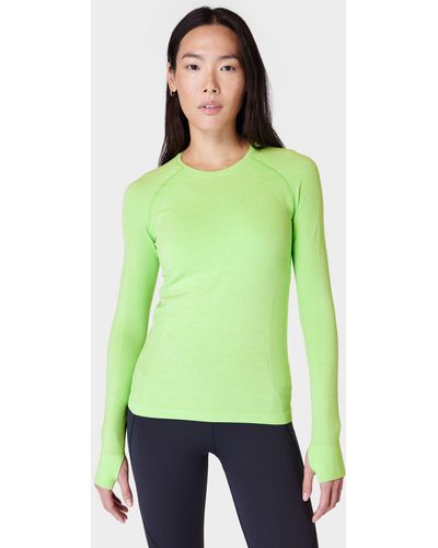 Sweaty Betty Athlete Seamless Long Sleeve Gym Top - Green