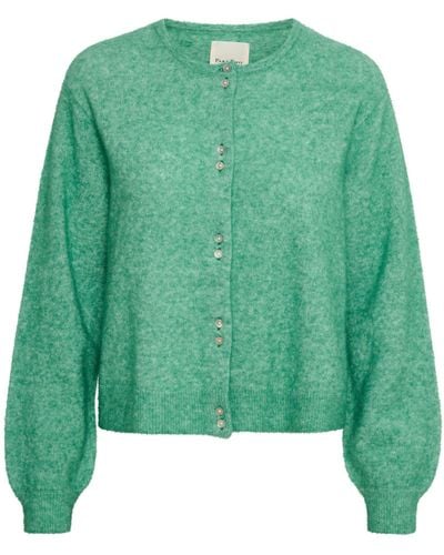 Part Two Ninell Double Button Wool Blend Cardigan - Green