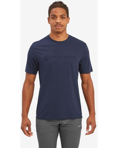 MONTANÉ Mono Logo Organic Cotton T-shirt - Blue