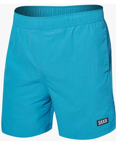 Saxx Underwear Co. Go Coastal 2n1 Volley Swim Shorts - Blue