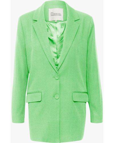 My Essential Wardrobe Carla Single Breasted Blazer - Green