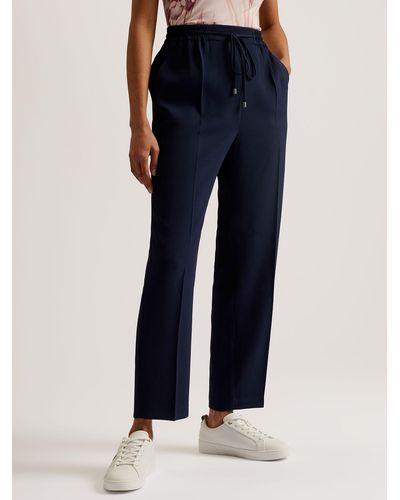 Ted Baker Laurai Slim Cut Ankle Length Jogger Trousers - Blue