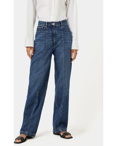 Jigsaw Tailored Loose Leg Jeans - Blue