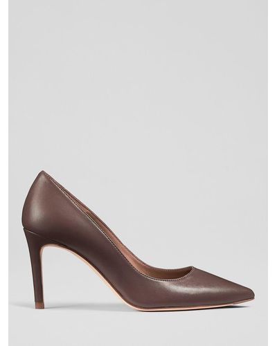 LK Bennett Floret Pointed Toe Court Shoes - Brown