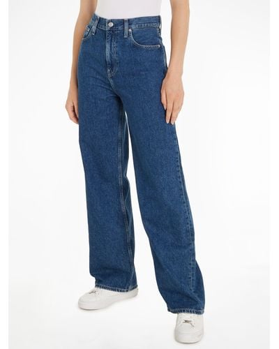 Calvin Klein High Rise Relaxed Fit Jeans - Blue