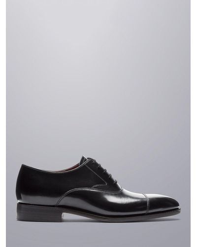 Charles Tyrwhitt High Shine Leather Oxford Shoes - Grey