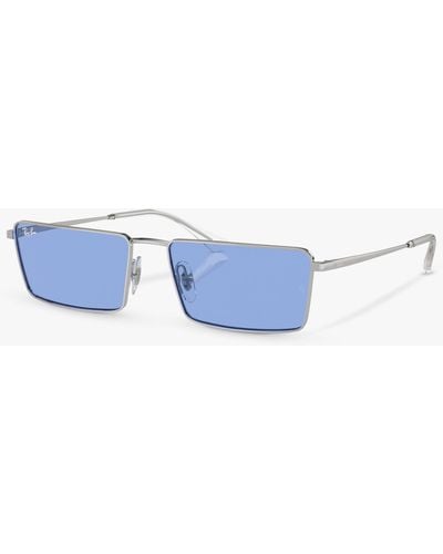 Ray-Ban Rb3741 Rectangular Sunglasses - Blue