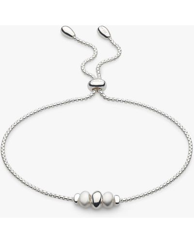 Kit Heath Triple Pebble Slider Chain Bracelet - Metallic