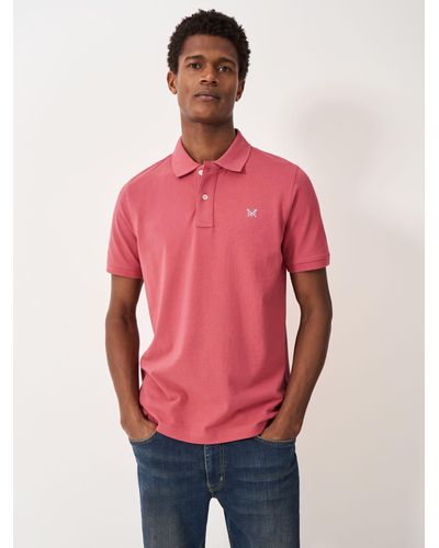 Crew Classic Pique Cotton Polo Shirt - Red