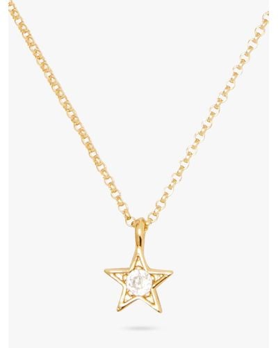 Kate Spade Star Crystal Pendant Necklace - Metallic