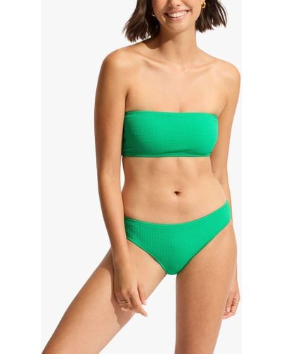 Seafolly Sea Dive Bandeau Bikini Top - Green
