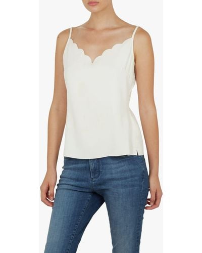 Ted Baker Siina Scallop Detail Top - White