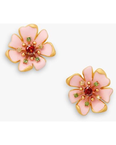 Kate Spade Bloom Enamel Stud Earrings - Pink