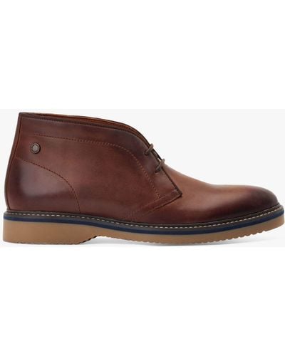 Base London Brody Leather Chukka Boots - Brown