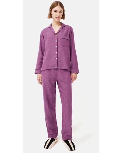 Jigsaw Herringbone Pyjama Set - Purple