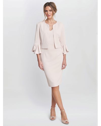 Gina Bacconi Melissa Crepe Dress And Jacket - White