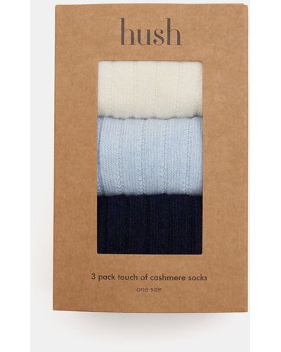 Hush Murica Cashmere Blend Socks - Blue