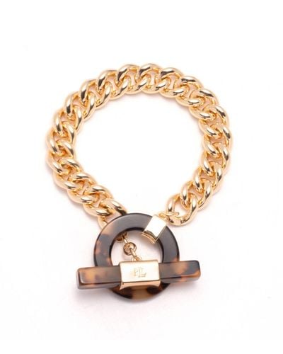 Ralph Lauren Chunky Resin Toggle Chain Bracelet - Metallic