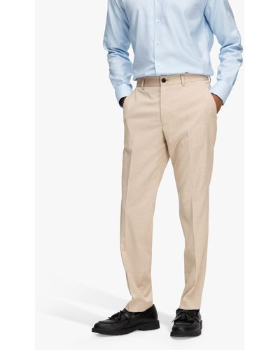 SELECTED Cedric Tailored Suit Trousers - Natural