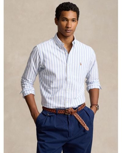 Ralph Lauren Polo Stripe Oxford Shirt - White