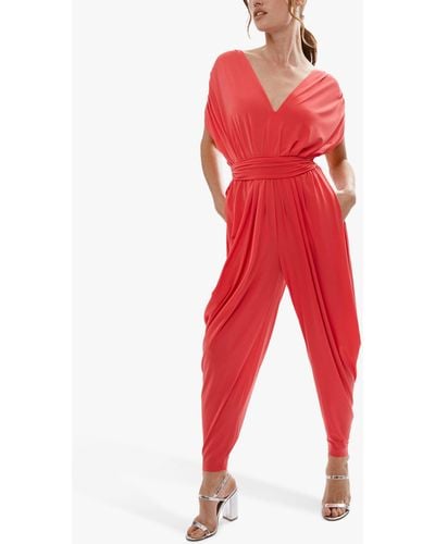 James Lakeland Ruched Jumpsuit - Red