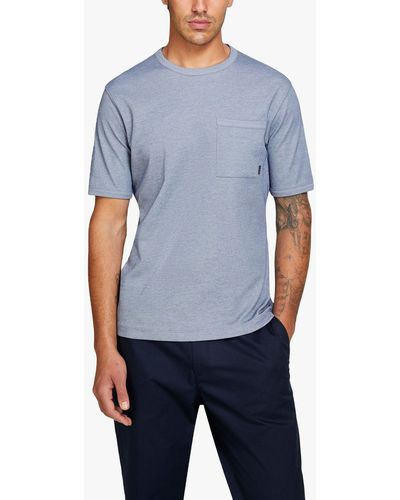 Sisley Short Sleeve Chest Pocket T-shirt - Blue