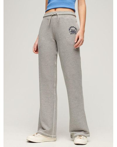 Superdry Athletic Essentials Low Rise Flare Joggers - Grey