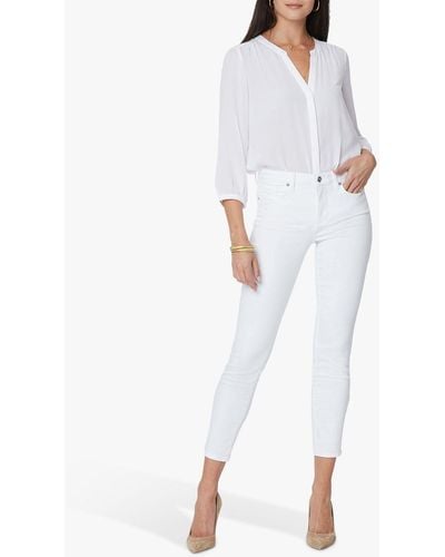 NYDJ Alina Skinny Ankle Grazer Jeans - White