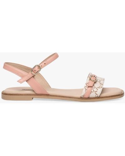 Nero Giardini Leather Flat Sandals - Pink