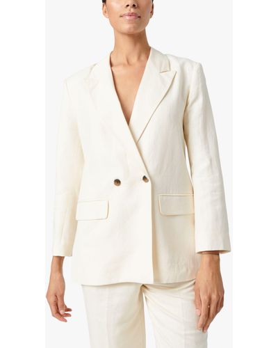Soaked In Luxury Ragna Double-breasted Blazer - White